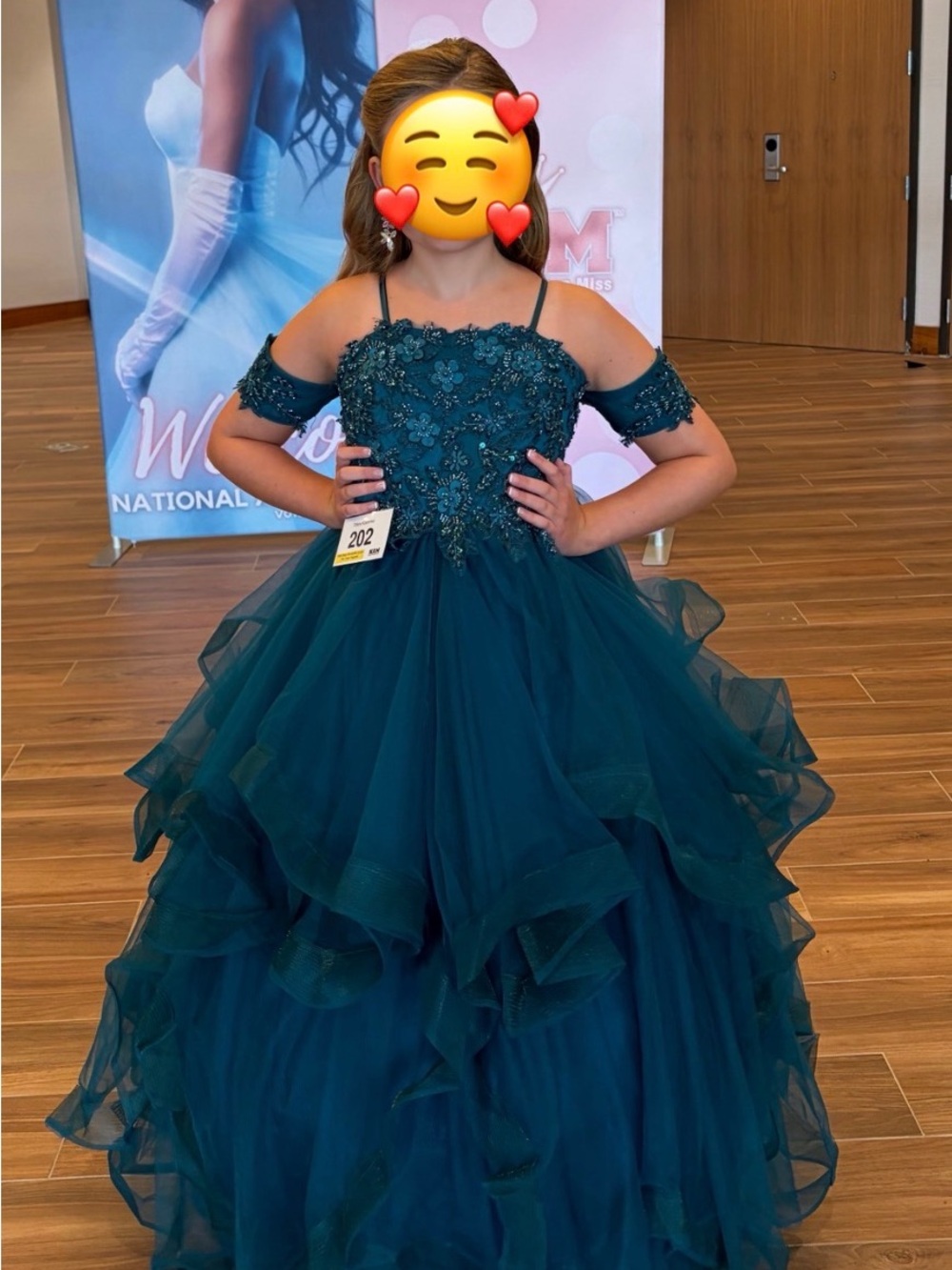 👑 Peacock Girls Pageant Gown